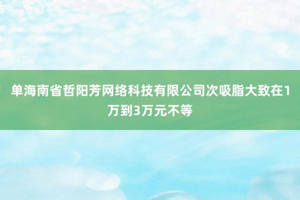 单海南省哲阳芳网络科技有限公司次吸脂大致在1万到3万元不等